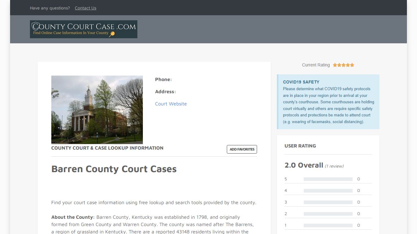 Barren County | County Court Case Search & Lookup | CountyCourtCase.com